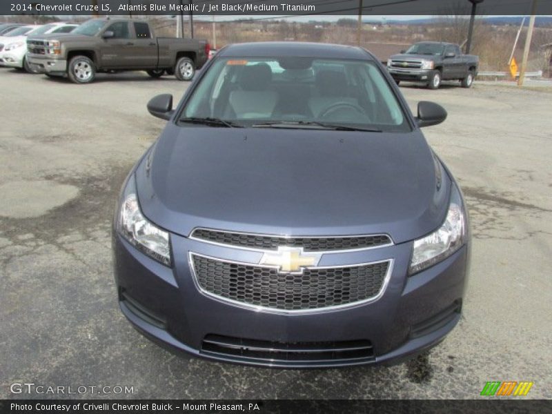Atlantis Blue Metallic / Jet Black/Medium Titanium 2014 Chevrolet Cruze LS