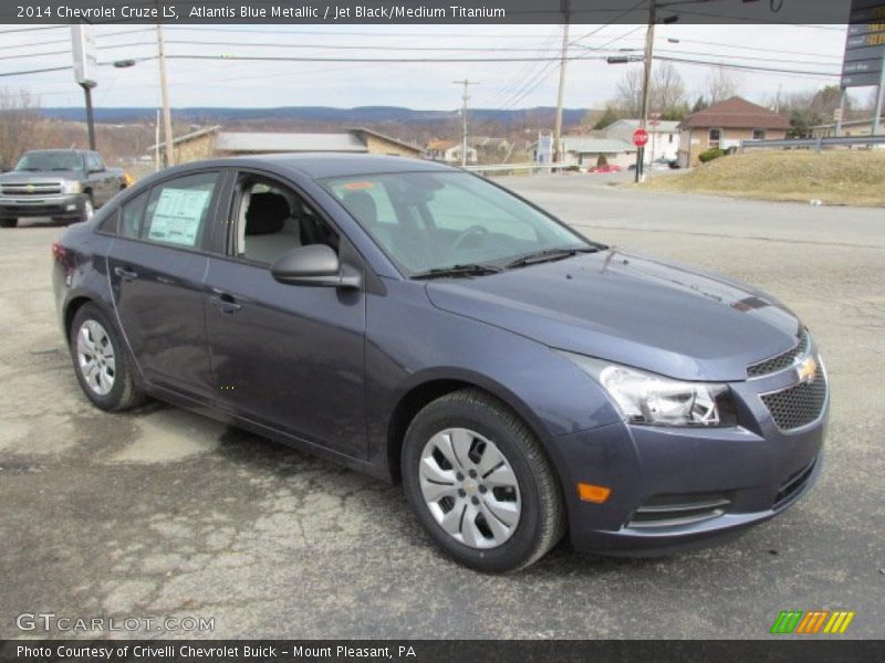 Atlantis Blue Metallic / Jet Black/Medium Titanium 2014 Chevrolet Cruze LS