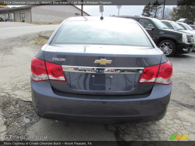 Atlantis Blue Metallic / Jet Black/Medium Titanium 2014 Chevrolet Cruze LS