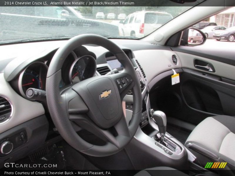Atlantis Blue Metallic / Jet Black/Medium Titanium 2014 Chevrolet Cruze LS