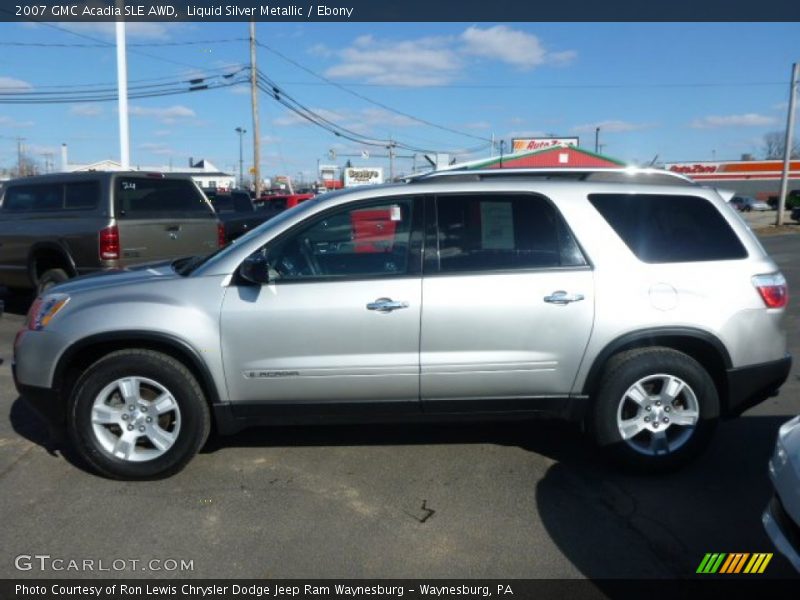 Liquid Silver Metallic / Ebony 2007 GMC Acadia SLE AWD