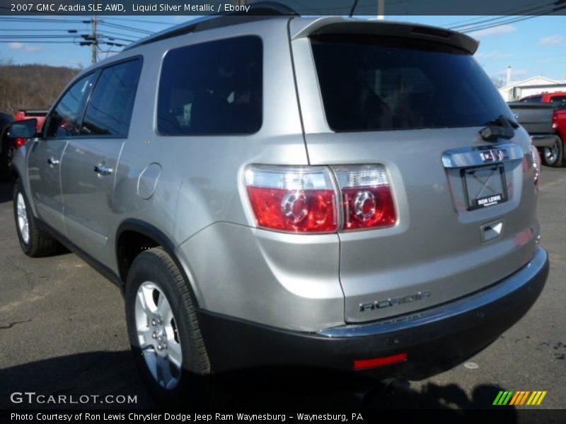 Liquid Silver Metallic / Ebony 2007 GMC Acadia SLE AWD