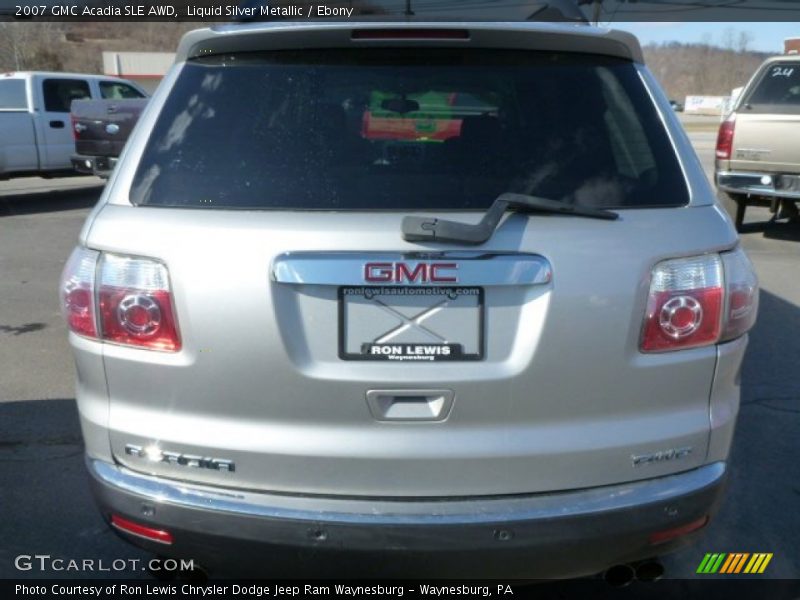 Liquid Silver Metallic / Ebony 2007 GMC Acadia SLE AWD