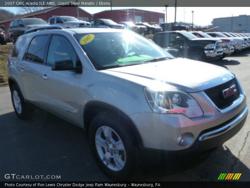 Liquid Silver Metallic / Ebony 2007 GMC Acadia SLE AWD
