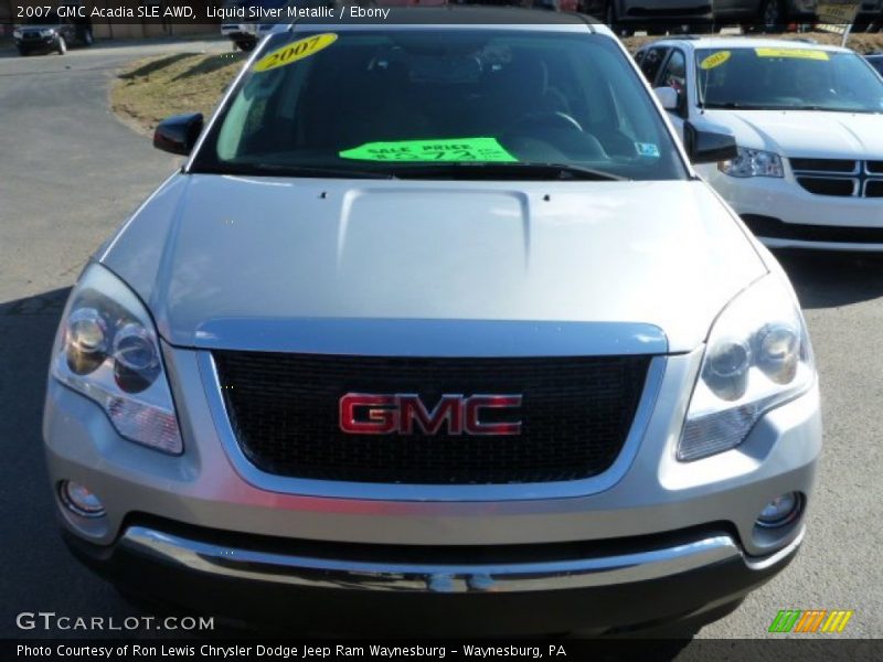 Liquid Silver Metallic / Ebony 2007 GMC Acadia SLE AWD