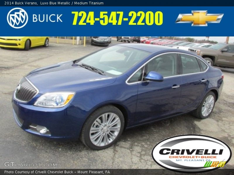 Luxo Blue Metallic / Medium Titanium 2014 Buick Verano