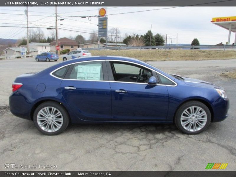 Luxo Blue Metallic / Medium Titanium 2014 Buick Verano