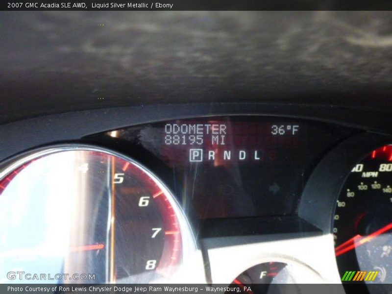 Liquid Silver Metallic / Ebony 2007 GMC Acadia SLE AWD