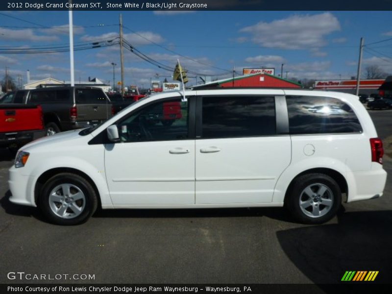 Stone White / Black/Light Graystone 2012 Dodge Grand Caravan SXT