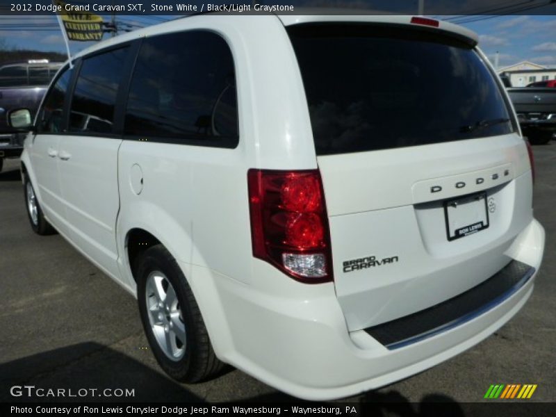 Stone White / Black/Light Graystone 2012 Dodge Grand Caravan SXT