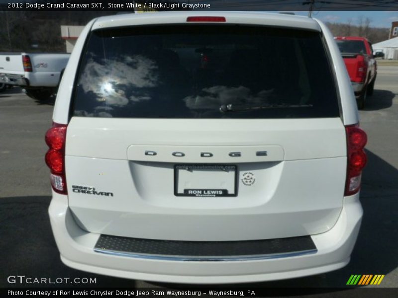 Stone White / Black/Light Graystone 2012 Dodge Grand Caravan SXT