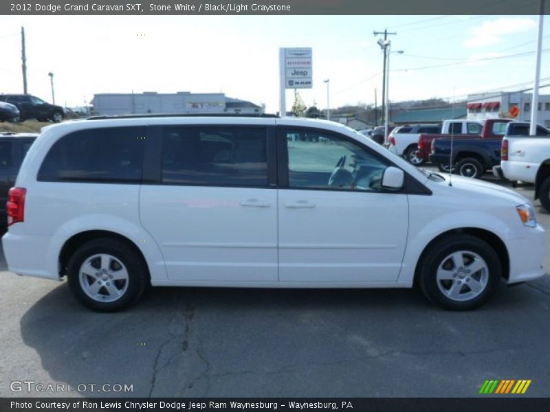 Stone White / Black/Light Graystone 2012 Dodge Grand Caravan SXT