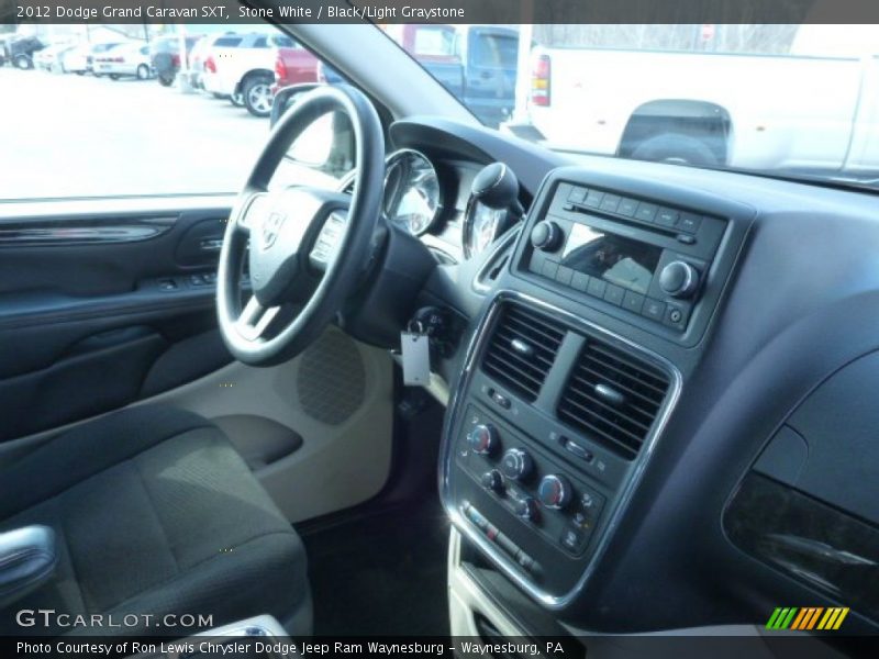 Stone White / Black/Light Graystone 2012 Dodge Grand Caravan SXT