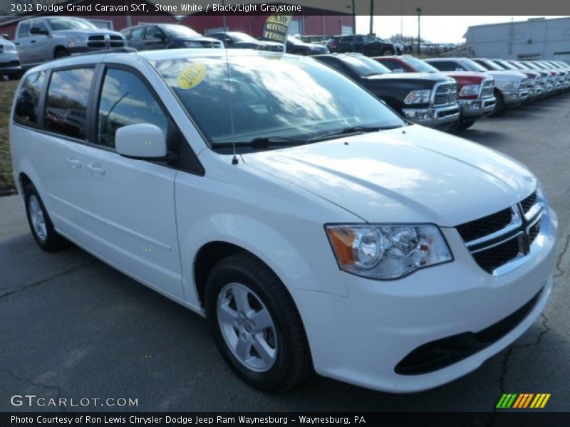 Stone White / Black/Light Graystone 2012 Dodge Grand Caravan SXT