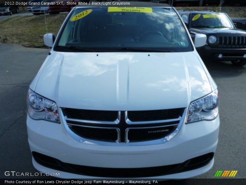 Stone White / Black/Light Graystone 2012 Dodge Grand Caravan SXT