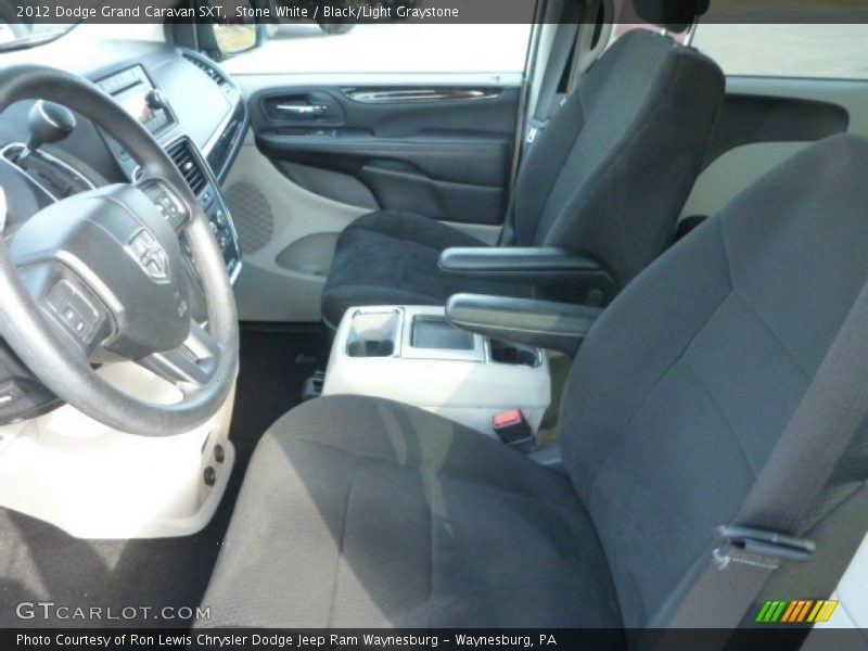 Stone White / Black/Light Graystone 2012 Dodge Grand Caravan SXT