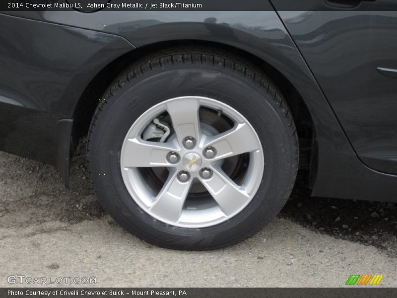 Ashen Gray Metallic / Jet Black/Titanium 2014 Chevrolet Malibu LS