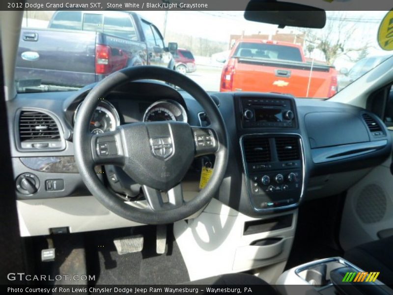 Stone White / Black/Light Graystone 2012 Dodge Grand Caravan SXT