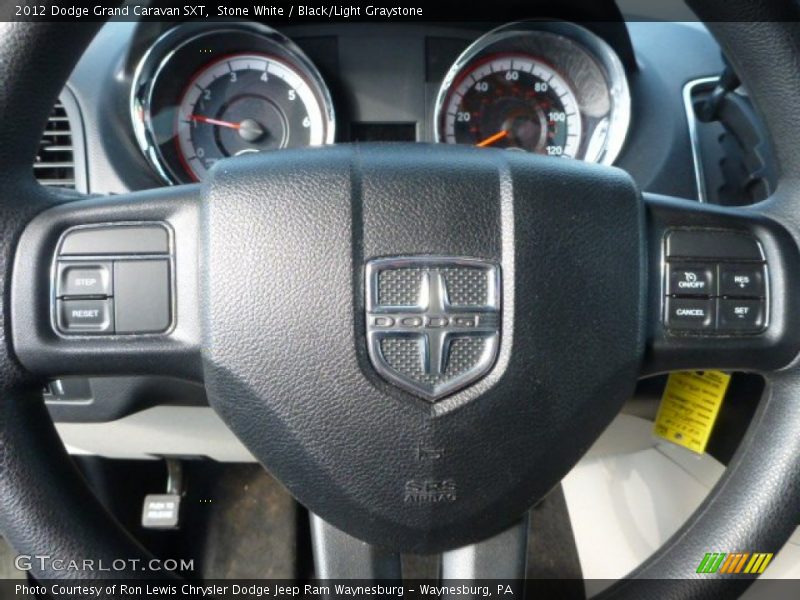 Stone White / Black/Light Graystone 2012 Dodge Grand Caravan SXT