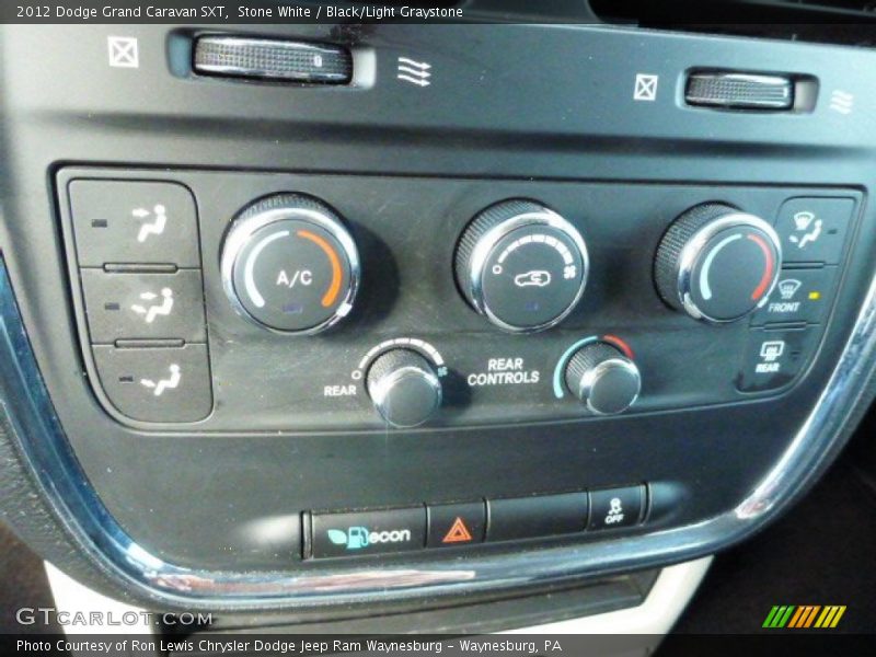 Stone White / Black/Light Graystone 2012 Dodge Grand Caravan SXT