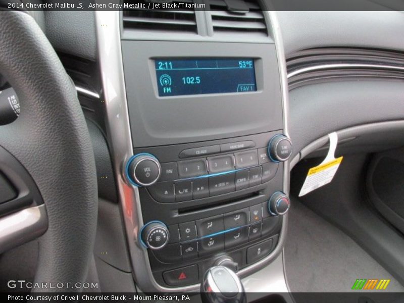 Ashen Gray Metallic / Jet Black/Titanium 2014 Chevrolet Malibu LS
