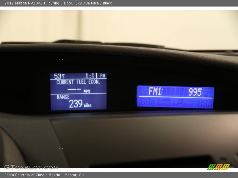 Sky Blue Mica / Black 2012 Mazda MAZDA3 i Touring 5 Door