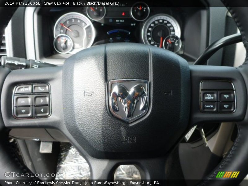 Black / Black/Diesel Gray 2014 Ram 2500 SLT Crew Cab 4x4