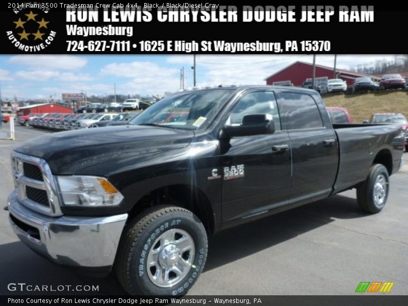 Black / Black/Diesel Gray 2014 Ram 3500 Tradesman Crew Cab 4x4