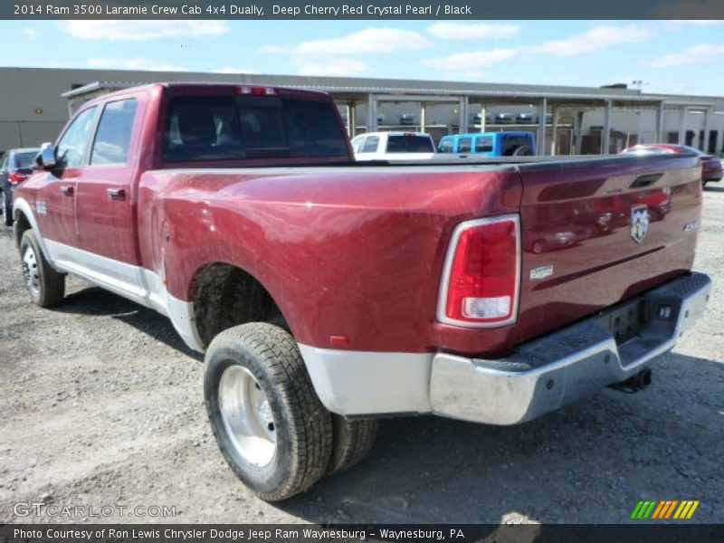 Deep Cherry Red Crystal Pearl / Black 2014 Ram 3500 Laramie Crew Cab 4x4 Dually
