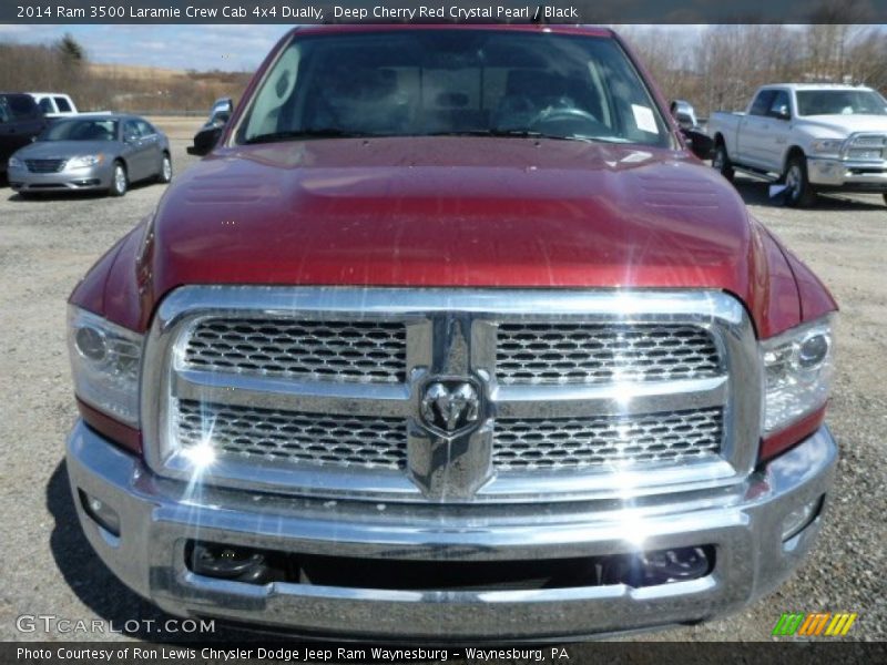 Deep Cherry Red Crystal Pearl / Black 2014 Ram 3500 Laramie Crew Cab 4x4 Dually