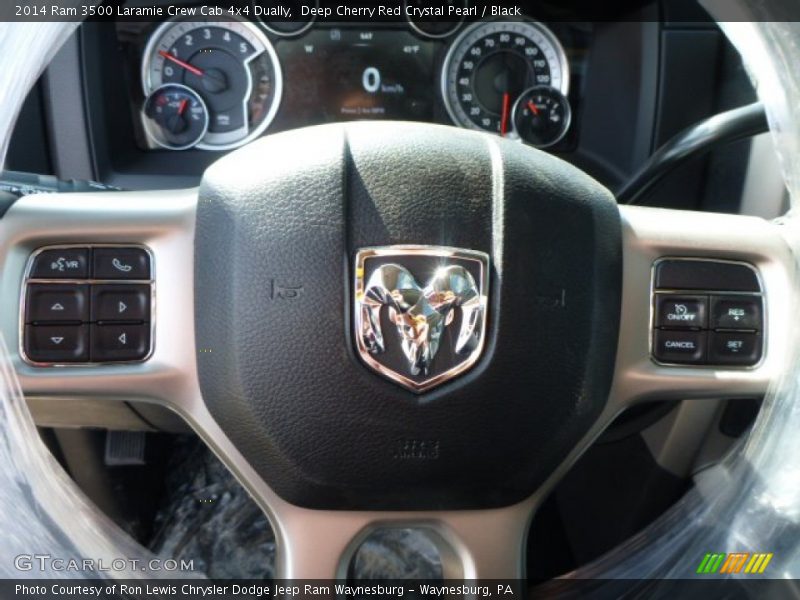 Deep Cherry Red Crystal Pearl / Black 2014 Ram 3500 Laramie Crew Cab 4x4 Dually