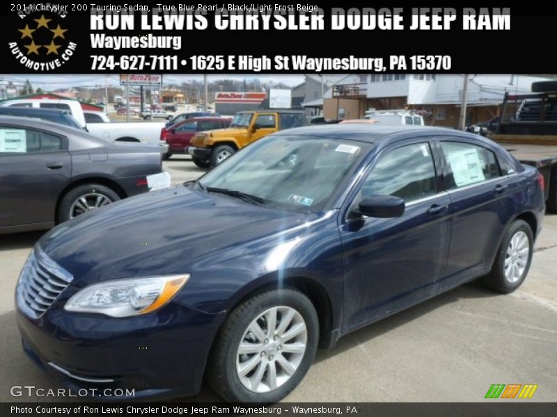 True Blue Pearl / Black/Light Frost Beige 2014 Chrysler 200 Touring Sedan