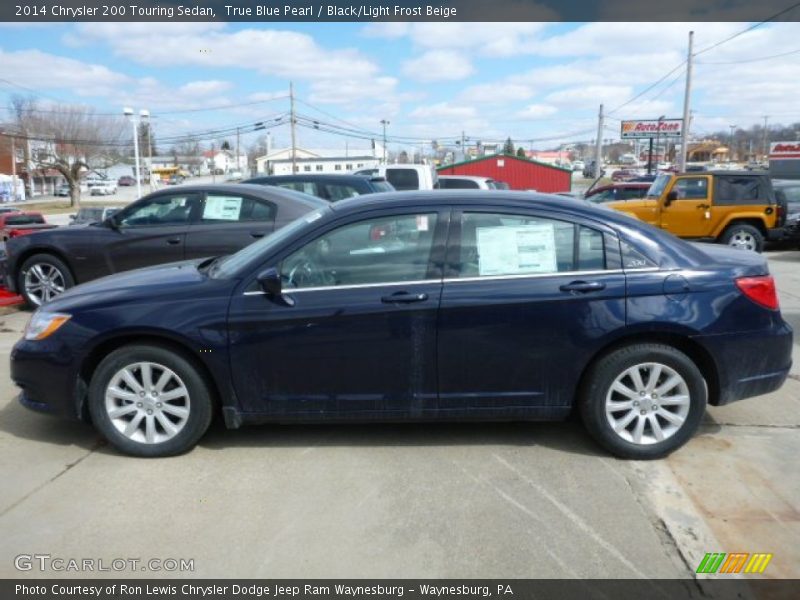 True Blue Pearl / Black/Light Frost Beige 2014 Chrysler 200 Touring Sedan