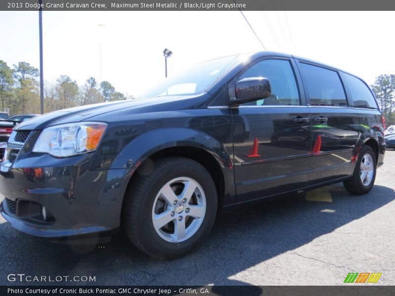 Maximum Steel Metallic / Black/Light Graystone 2013 Dodge Grand Caravan Crew