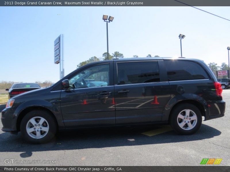 Maximum Steel Metallic / Black/Light Graystone 2013 Dodge Grand Caravan Crew