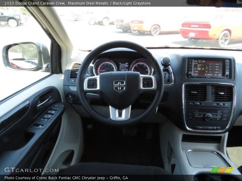 Maximum Steel Metallic / Black/Light Graystone 2013 Dodge Grand Caravan Crew