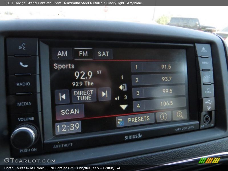 Maximum Steel Metallic / Black/Light Graystone 2013 Dodge Grand Caravan Crew