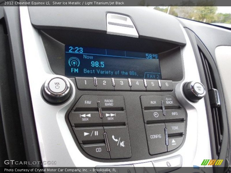 Silver Ice Metallic / Light Titanium/Jet Black 2012 Chevrolet Equinox LS