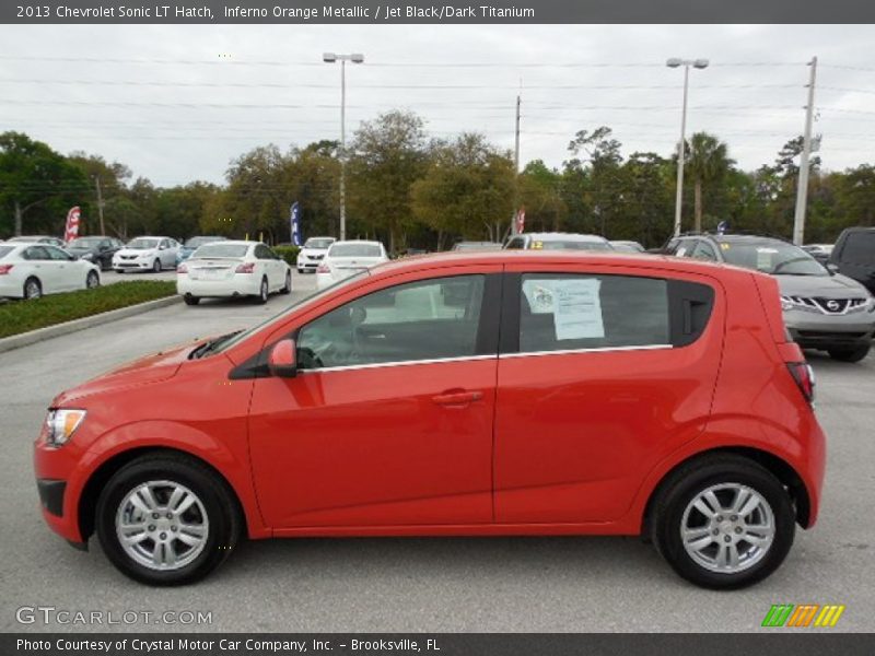 Inferno Orange Metallic / Jet Black/Dark Titanium 2013 Chevrolet Sonic LT Hatch