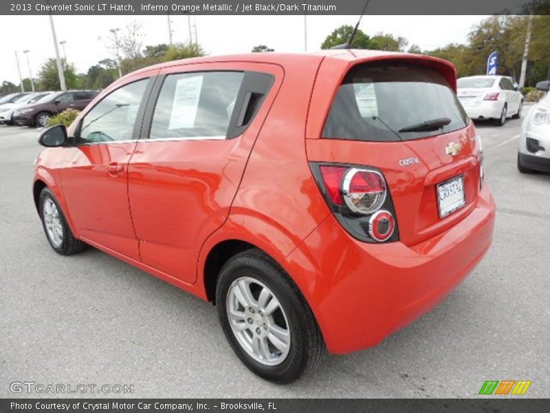 Inferno Orange Metallic / Jet Black/Dark Titanium 2013 Chevrolet Sonic LT Hatch