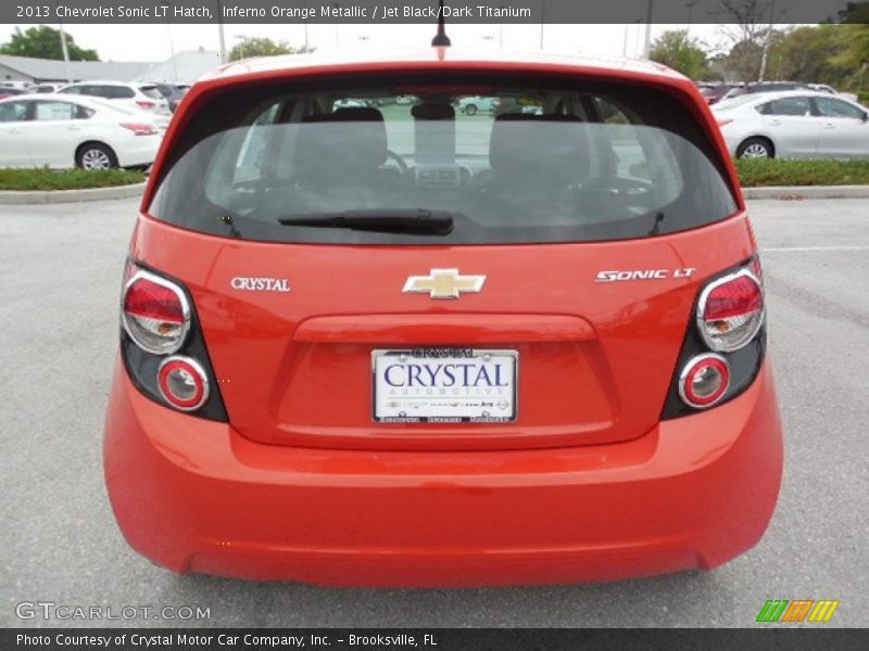 Inferno Orange Metallic / Jet Black/Dark Titanium 2013 Chevrolet Sonic LT Hatch