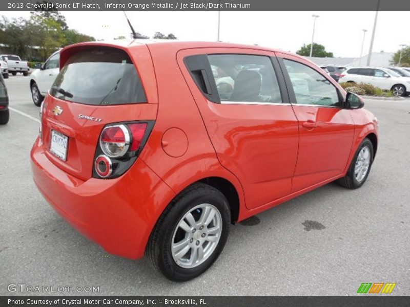 Inferno Orange Metallic / Jet Black/Dark Titanium 2013 Chevrolet Sonic LT Hatch