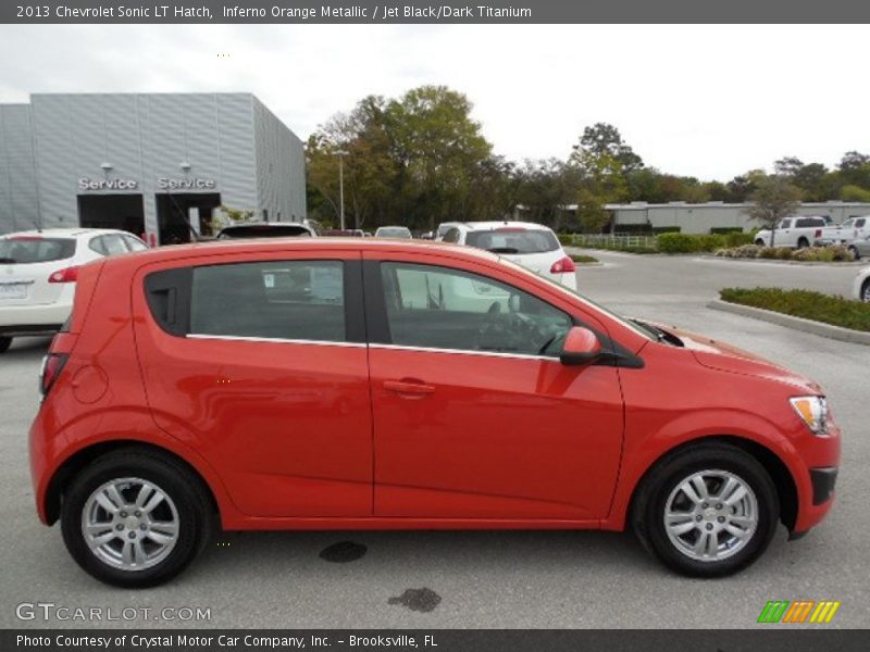 Inferno Orange Metallic / Jet Black/Dark Titanium 2013 Chevrolet Sonic LT Hatch