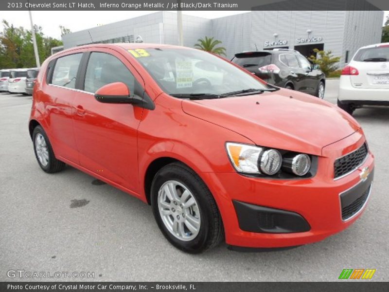 Inferno Orange Metallic / Jet Black/Dark Titanium 2013 Chevrolet Sonic LT Hatch