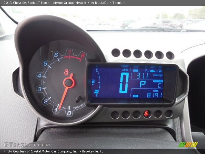 Inferno Orange Metallic / Jet Black/Dark Titanium 2013 Chevrolet Sonic LT Hatch