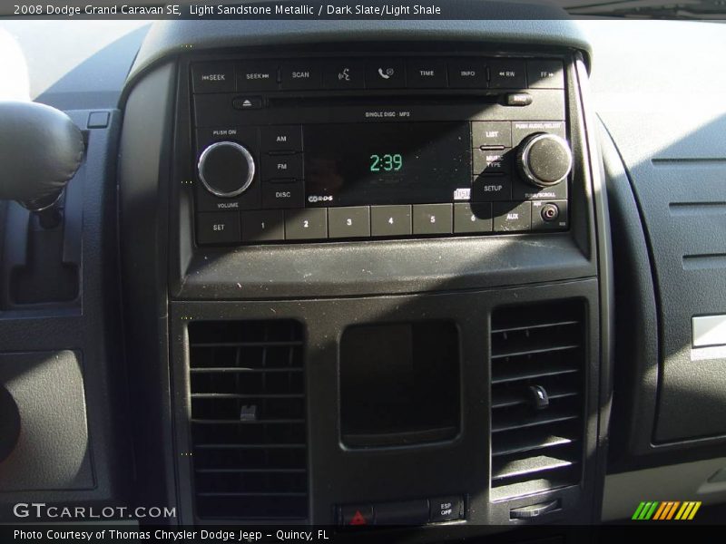 Light Sandstone Metallic / Dark Slate/Light Shale 2008 Dodge Grand Caravan SE