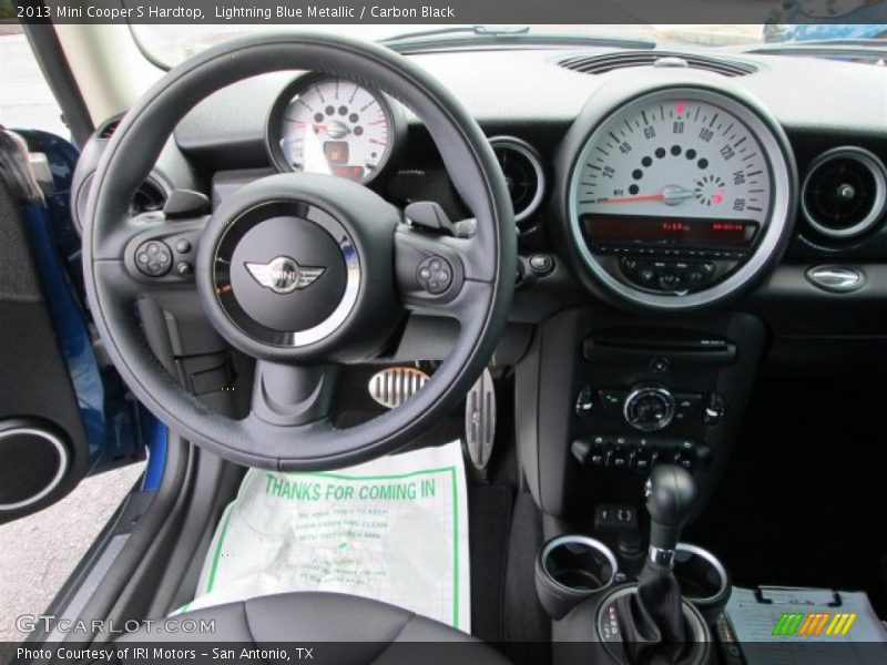 Lightning Blue Metallic / Carbon Black 2013 Mini Cooper S Hardtop
