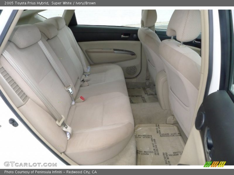 Super White / Ivory/Brown 2005 Toyota Prius Hybrid