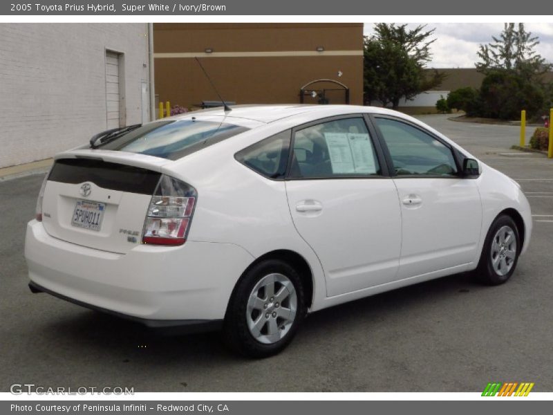 Super White / Ivory/Brown 2005 Toyota Prius Hybrid