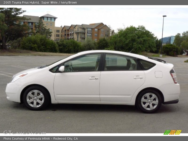 Super White / Ivory/Brown 2005 Toyota Prius Hybrid